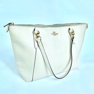 Coach Ellis Tote Polished Pebble Leather Gold Hardware Chocolate Brown Interior